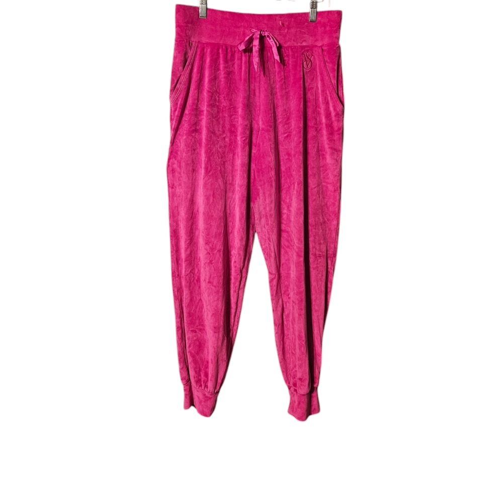 Victoria's Secret Women's Pink Velour Joggers Size M